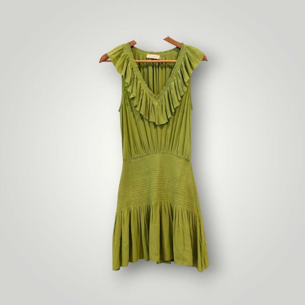 Ramy Brook Smocked Dress Size S Green